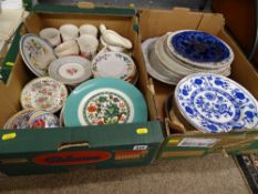 Two boxes of mixed pottery