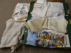 Two boxes of mixed linen
