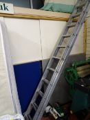 Two section aluminium ladder