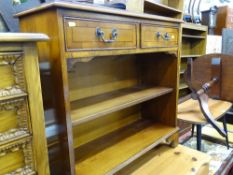 Reproduction hall table with two drawers and shelf below