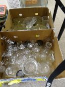 Two boxes of mixed mainly drinking glassware