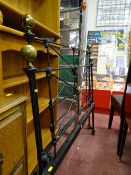 Victorian brass and iron single bed with spring base