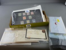 Parcel of old correspondence, ephemera and Victorian British postage stamps