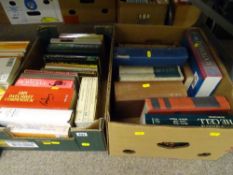 Two boxes of mixed hardback books