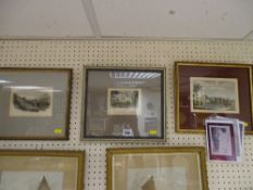 Three framed engravings