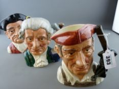 Three Royal Doulton Toby jugs 'Gaoler', 'Apothecary' and 'Blacksmith'