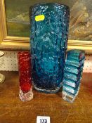 Three possibly Whitefriars vases