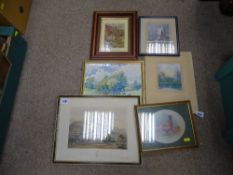 Good engraving of Gwyrch Castle and a quantity of other paintings/prints