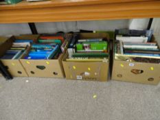 Four boxes of mixed books