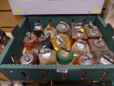 Large parcel of tabletop glass and onyx lighters