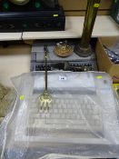 Two word processors - Silver Reed EP10 and a Sharp Fontwriter and a quantity of fire irons, craft