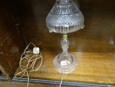 Glass mushroom style lamp