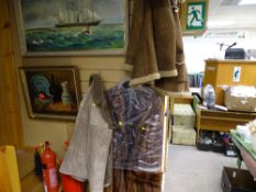 Vintage clothing - fur coat and two sheepskin jackets