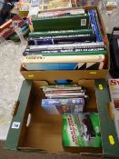 Box of motorsport related books, mainly hardbacks and five DVDs, similar subject