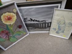 Parcel of paintings and prints