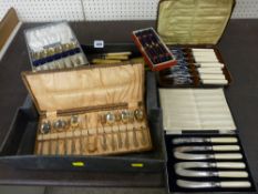 Parcel of electroplated cutlery, majority boxed