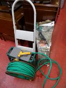 Garden hose, steps and a kneeler etc