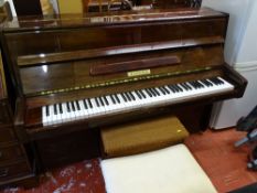 Modern upright piano, supplied by Rushworths with stool
