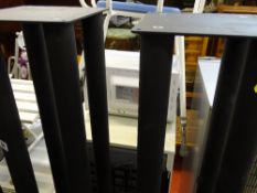 Pair of square based pillared speaker stands, approx 1030mm high