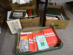 Hogarth framed coloured road map 'Beaumaris to Holyhead', two old coloured engravings of scenes near