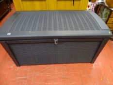 Ketter plastic woven effect garden storage box