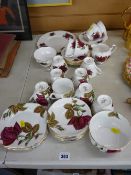 Quantity of Royal Vale 'Red Rose' teaware and similar Royal Standard 'English Rose' teaware