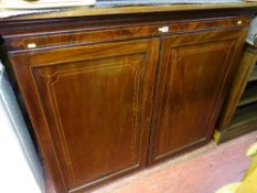 Inlaid press cupboard (top half only)