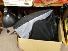 Two pairs of professional quality photography lamps on tripods E/T