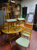 Nathan extending dining table and six (four plus two) chairs (chairs gifted by vendor)