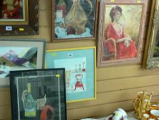 Parcel of mixed media paintings, various artists