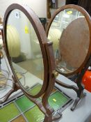 Two dressing table mirrors