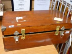 Excellent Art Deco style copper framed and decorated bevelled wall mirror