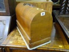 Vintage wooden cased Singer sewing machine