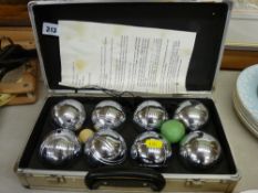 Cased boules set