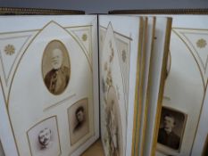 Victorian photograph album with mainly family portraits