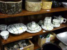 Quantity of green checked Stylecraft by Midwinter porcelain