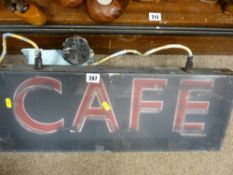 Retro light up cafe sign