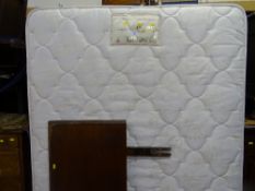 4 ft Comfilux Natural Comfort mattress, drawer divan base and wooden headboard