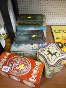 Parcel of advertising tins