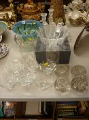 Good art glass bowl and other miscellaneous glassware