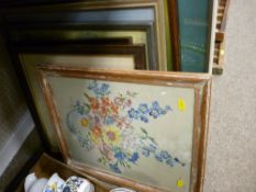 Parcel of mixed paintings and prints etc