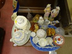Good mix of pottery and collectables including three Portmeirion 'Botanic Garden' platters, an