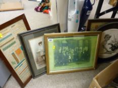 Parcel of paintings, prints and tapestries etc
