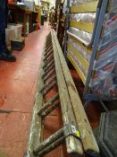 Wooden two section ladder