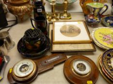 Collection of Royal Standard 'Jacobean' pottery and two wall hanging barometers