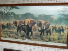 SIMON COOMBES framed poster - 'Protecting the Flanks', 50 x 95 cms