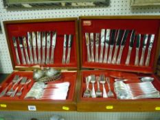 Two part canteens of cutlery by Viners and other EP items