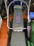 Abking Pro workout bench and quantity of weights