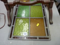 Stained leaded glass panel