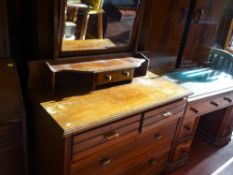 Mid Century dressing table with two short over two long drawers